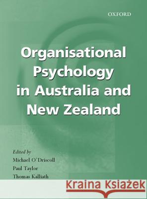 Organisational Psychology in New Zealand and Australia Kalliath, Thomas 9780195514599