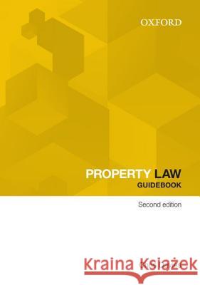 Property Law Guidebook Chris Davies 9780195594034 Oxford University Press, USA