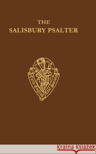 The Salisbury Psalter Celia Sisam Kenneth Sisam 9780197222423 Early English Text Society