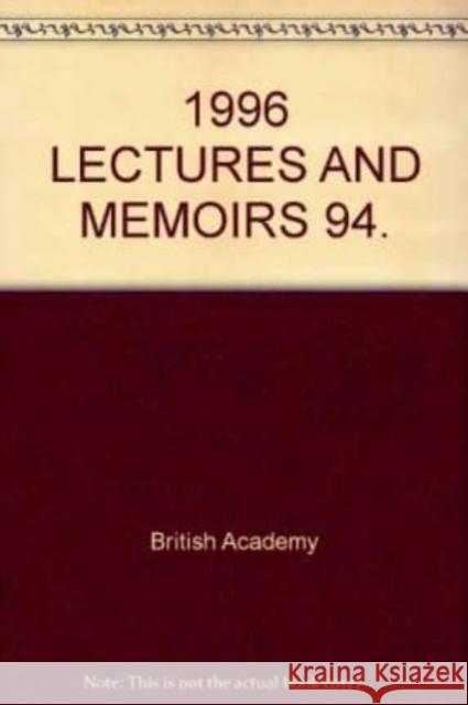 British Academy Proceedings: Lectures and Memoirs British Academy   9780197261804 Oxford University Press