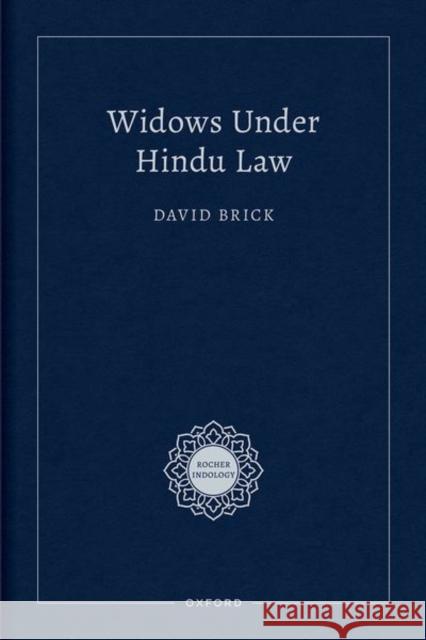 Widows Under Hindu Law Brick 9780197664544 OUP USA
