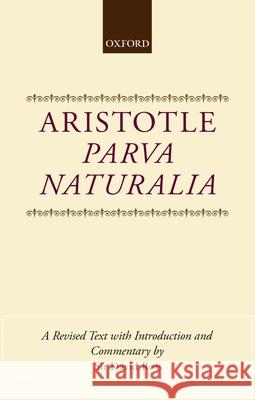 Parva Naturalia Aristotle, Sir S.W. Ross, Sir David Ross 9780198141082 Sandpiper Books