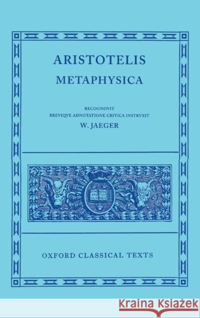 Metaphysica Aristotle 9780198145134 Oxford University Press