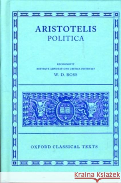 Politica Aristotle 9780198145158 OXFORD UNIVERSITY PRESS