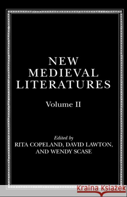 New Medieval Literatures: Volume II Copeland, Rita 9780198184768