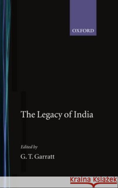 The Legacy of India  9780198219101 OXFORD UNIVERSITY PRESS