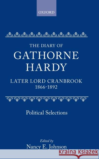 Hardy: Diary Gathorne Hardy C Johnson 9780198226222 Oxford University Press, USA