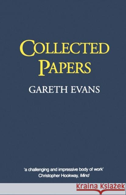 Collected Papers Gareth Evans 9780198236276 0