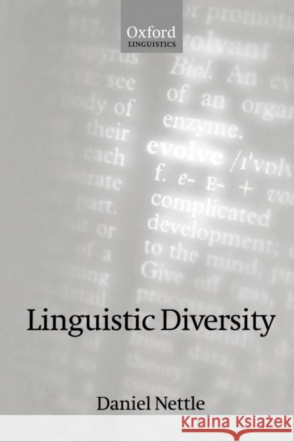 Linguistic Diversity Daniel Nettle D. H. Nettleton 9780198238577