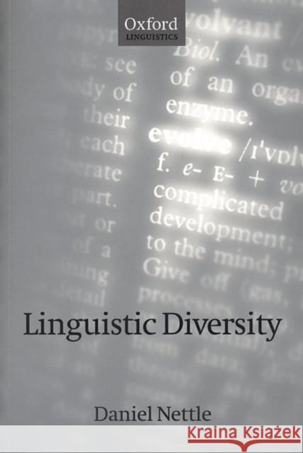 Linguistic Diversity Daniel Nettle D. H. Nettleton 9780198238584