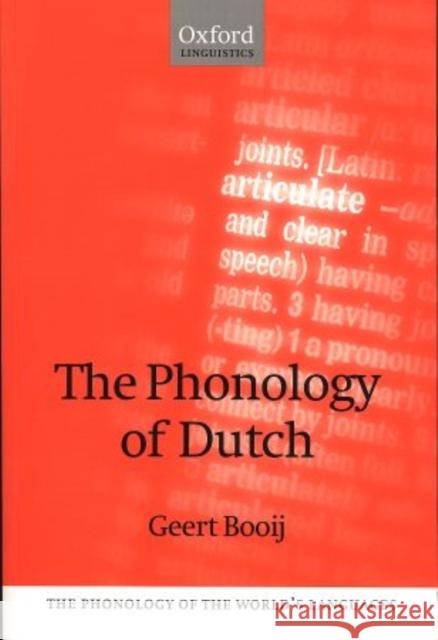 The Phonology of Dutch Geert Booij 9780198238690