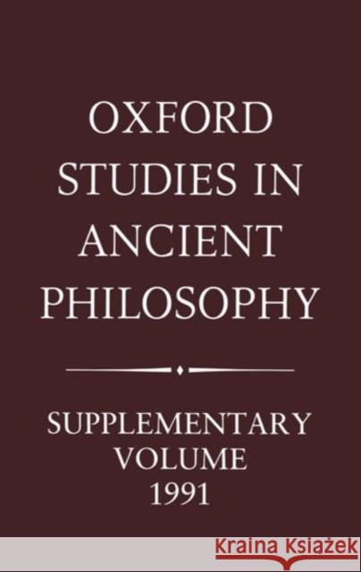 Oxford Studies in Ancient Philosophy: Supplementary Volume 1991: Aristotle and the Later Tradition Blumenthal, Henry 9780198239659