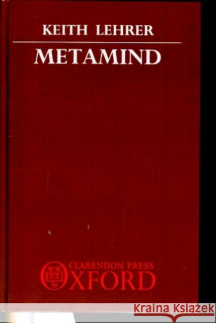 Metamind  9780198248507 OXFORD UNIVERSITY PRESS