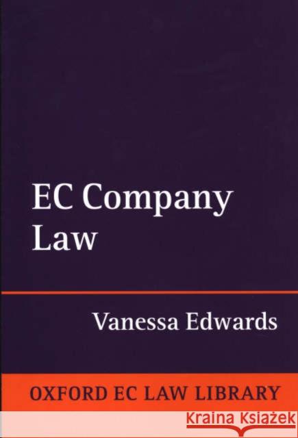 EC Company Law Vanessa Edwards 9780198259930