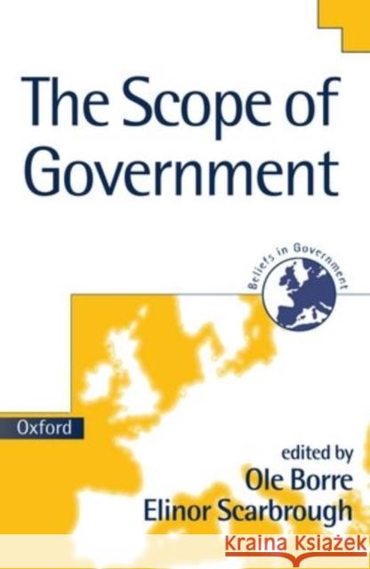 The Scope of Government  9780198294740 OXFORD UNIVERSITY PRESS