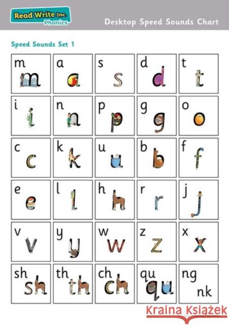 Read Write Inc. Phonics: Desktop Speed Sounds Chart Pack of 10 Tim Archbold Ruth Miiskin  9780198374183 Oxford University Press