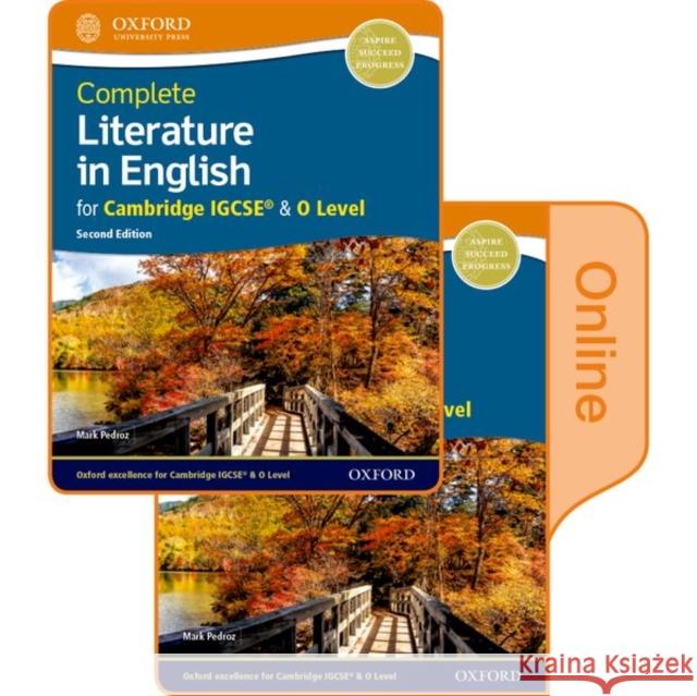 Complete Literature in English for Cambridge Igcse & O Level: Print & Online Student Book Pack Pedroz, Mark 9780198428220