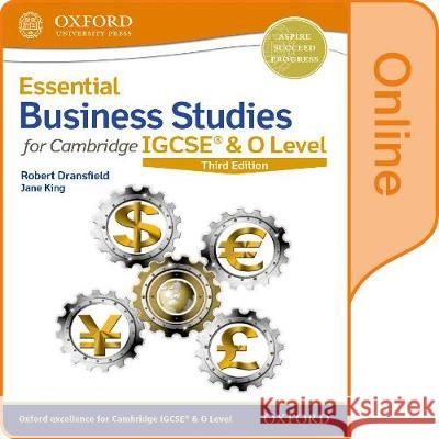 Essential Business Studies for Cambridge IGCSE & O Level Dransfield, Robert, King, Jane 9780198428336 