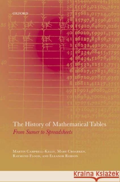 The History of Mathematical Tables: From Sumer to Spreadsheets Campbell-Kelly, Martin 9780198508410 Oxford University Press, USA