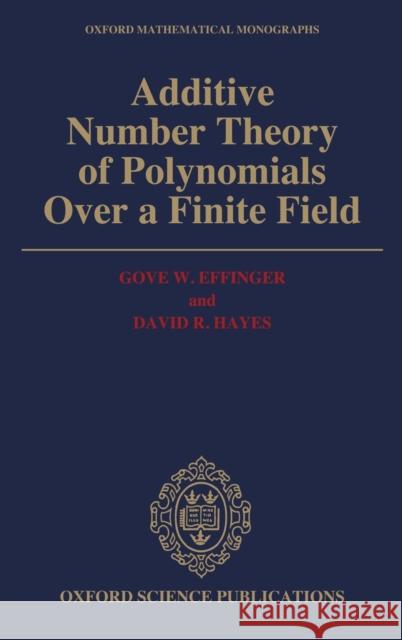 Addit Num Theory Omm C Effinger, Gove W. 9780198535836 Clarendon Press