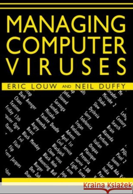 Managing Computer Viruses Eric Louw 9780198539742