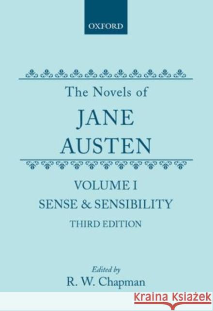 The Novels of Jane Austen Chapman 9780198728344