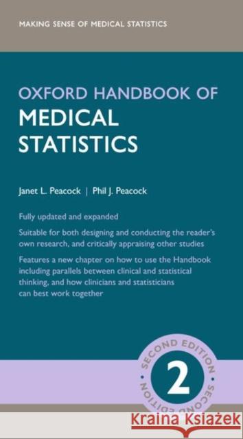 Oxford Handbook of Medical Statistics 2nd Edition Peacock 9780198743583 Oxford University Press