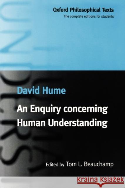 An Enquiry Concerning Human Understanding Hume, David 9780198752486 Oxford University Press