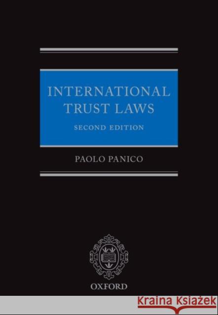 International Trust Laws Paolo Panico 9780198754220 Oxford University Press, USA