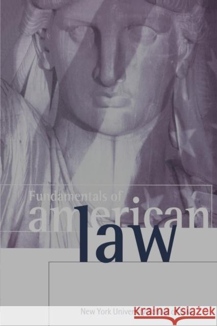 Fundamentals of American Law Morrison, Alan B. 9780198764052 0