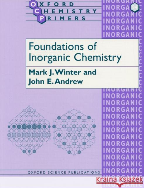 Foundations of Inorganic Chemistry Mark Winter 9780198792888 0