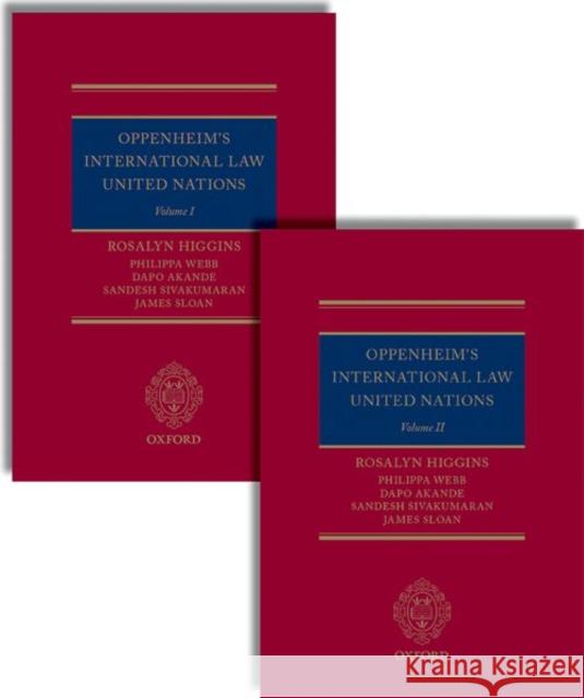 Oppenheim's International Law: United Nations Higgins, Rosalyn 9780198808312 Oxford University Press, USA