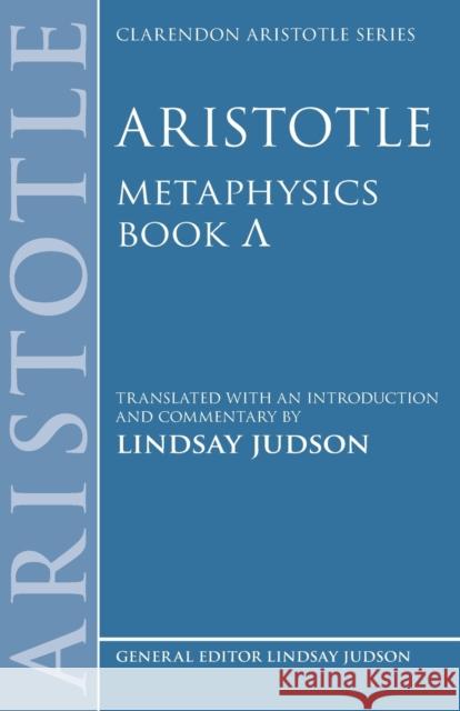 Aristotle, Metaphysics Lambda Lindsay Judson 9780198833116