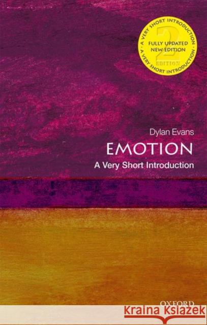 Emotion: A Very Short Introduction Dylan Evans 9780198834403 Oxford University Press, USA