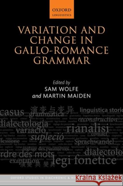 Variation and Change in Gallo-Romance Grammar Sam Wolfe Martin Maiden 9780198840176 Oxford University Press, USA