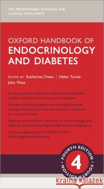 Oxford Handbook of Endocrinology and Diabetes Owen, Katharine 9780198851899 Oxford University Press