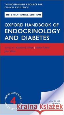 Oxford Handbook of Endocrinology and Diabetes 4th Edition Owen 9780198851905