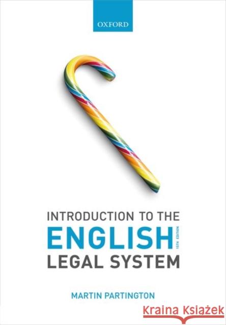 Introduction to the English Legal System Martin Partington (Emeritus Professor of   9780198852926