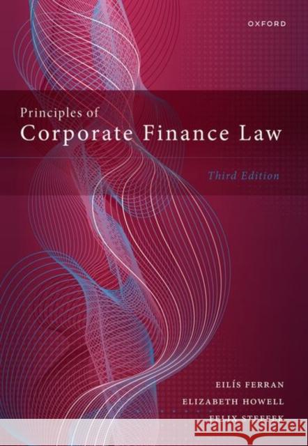 Principles of Corporate Finance Law Steffek  9780198854074 OUP OXFORD