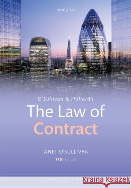 O'Sullivan & Hilliard's The Law of Contract O'Sullivan 9780198897019