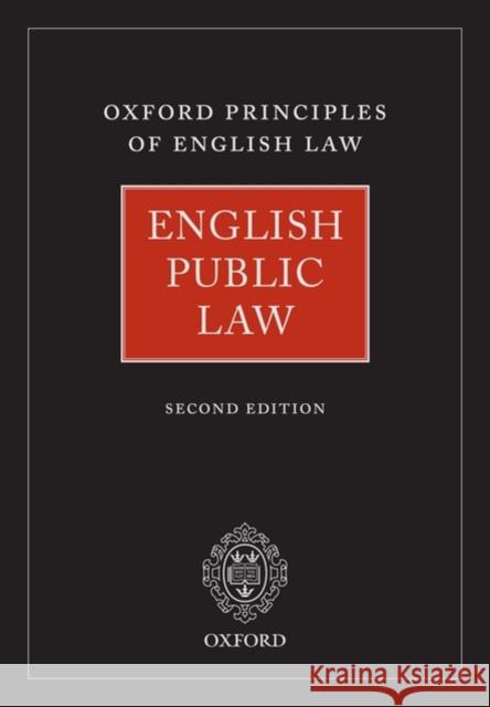 English Public Law Feldman Fba, David 9780199227938 0