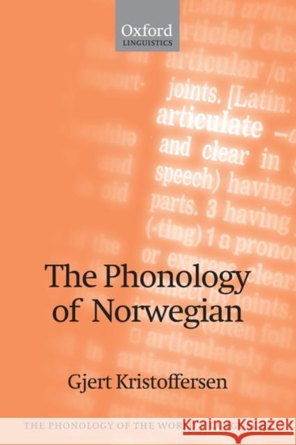 The Phonology of Norwegian Gjert Kristoffersen 9780199229321