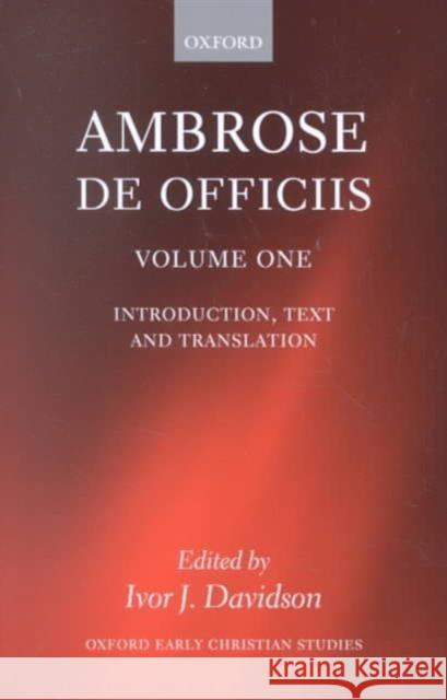 Ambrose: de Officiis: Two Volume Set Ambrose 9780199245789