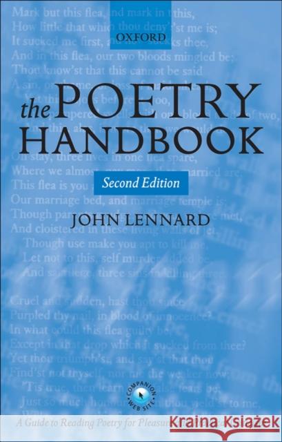 The Poetry Handbook John Lennard 9780199265381 Oxford University Press