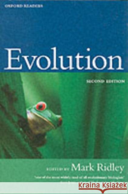 Evolution Mark Ridley 9780199267941 Oxford University Press