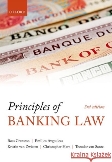 Principles of Banking Law Christopher (, Barrister at 3 Verulam Building, Gray's Inn, London) Hare 9780199276080 Oxford University Press