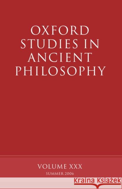 Oxford Studies in Ancient Philosophy Sedley, David 9780199287475