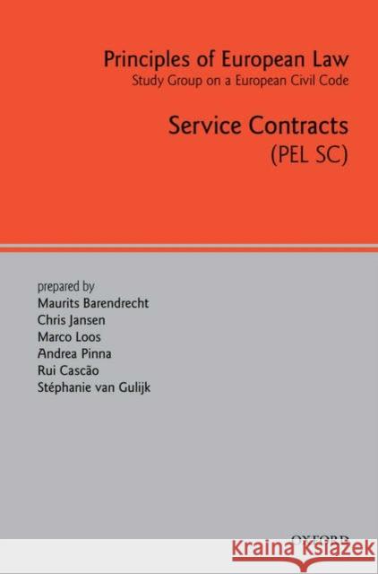 Service Contracts (PEL SC) Barendrecht, Maurits 9780199296002 Oxford University Press