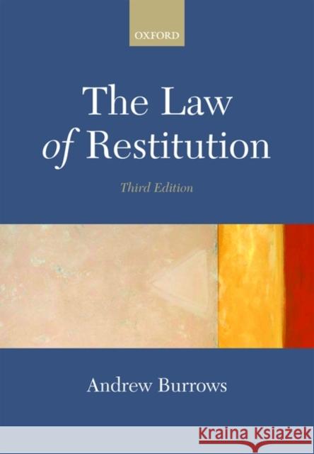 The Law of Restitution Andrew Burrows 9780199296521