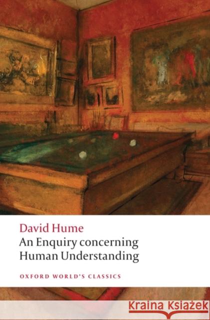 An Enquiry concerning Human Understanding David Hume 9780199549900 Oxford University Press